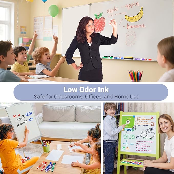 Tbay Dry-Erase Markers - 36 Counts, Chisel Tip Whiteboard Markers for Office/School Supplies, Low Odor (Multicolor - 9 Colors)