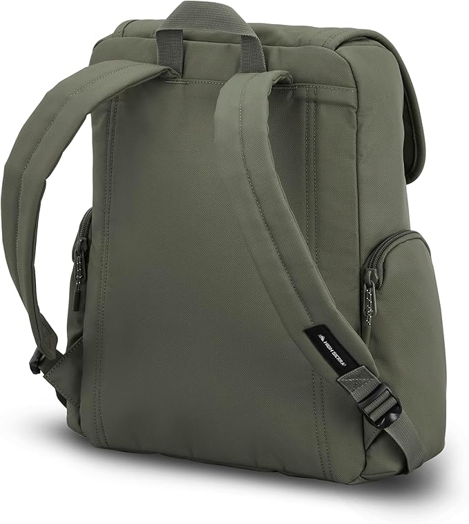 High Sierra Lineage Flap Backpack- Olive