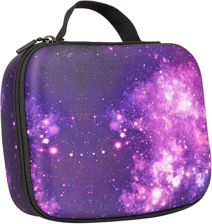 ZIPIT Jumbo Pencil Case for Girls, Cute Pencil Box for School, Large Capacity Stationery Organizer Box ,Purple Galaxy