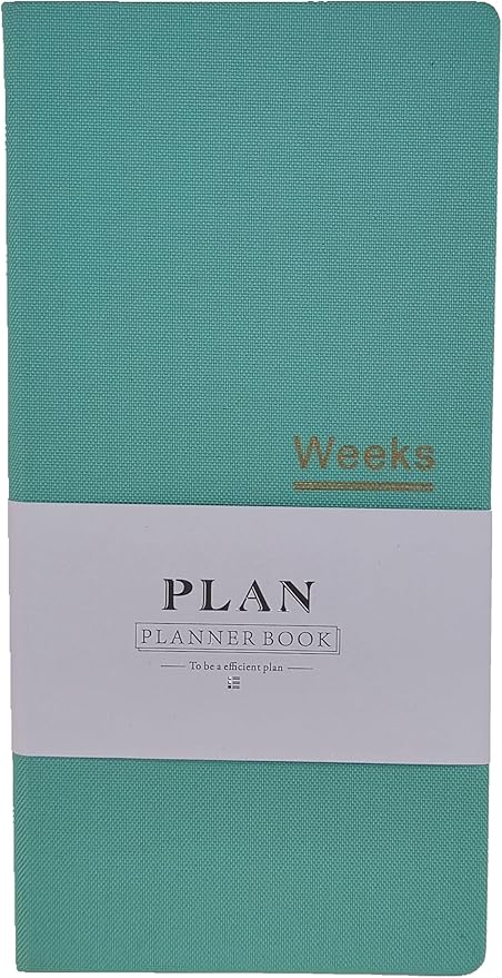Undated Pocket Weekly Planner Schedule Organizer Agenda Year Month Week Plan A6 Notebooks (A6 Undated Planner Light Blue)