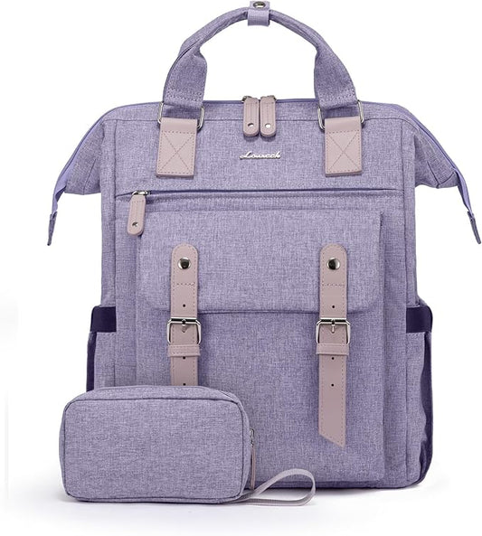 LOVEVOOK Laptop Backpack for Women, 15.6 Inch Teacher Nurse Bag Work Travel Computer Backpacks Purse, College Bookbag for School, Water Resistant Daypack, 15.6 inch