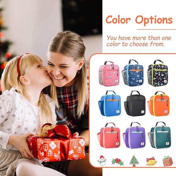 CaCTOUR Lunch Box Kids,Premium Insulated Lunch Bag for Girls Boys,Soft Bag Mini Cooler Back to School Thermal Reusable Lunch Bag for Work School Picnic (Orange)