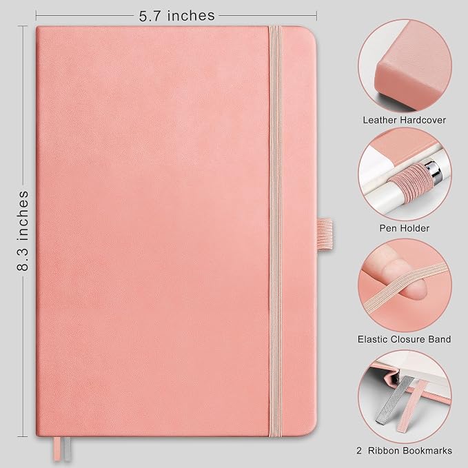 AHGXG Graph Grid Paper Notebook, 160 Pages, A5 Medium Size (5.7'' x 8.3'')