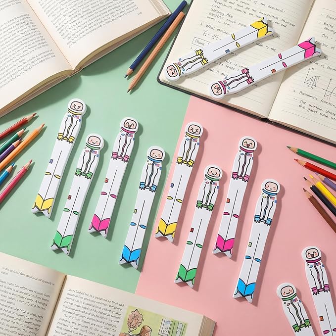 Junkin 32 Pcs Spaceman Writing Tools Spacers for Writing Handwriting Spacer Tool Classroom Management Tools for Students to Learn Proper Word Spacing
