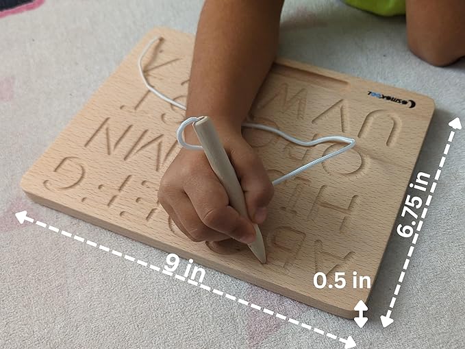 Montessori Alphabet Tracing Board | ABC Letters Uppercase+Lowercase| Double Sided Alphabet Learning Toys 3+ Year Old Toddler Writing Tools Classroom Must Haves |Pack of 2 Bundle