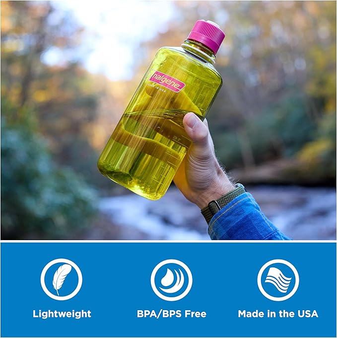 Nalgene 32 oz Narrow Mouth Water Bottle | BPA-Free, Durable & Leak Proof, Lightweight Bottle for Hiking, Gym & Travel, Jade