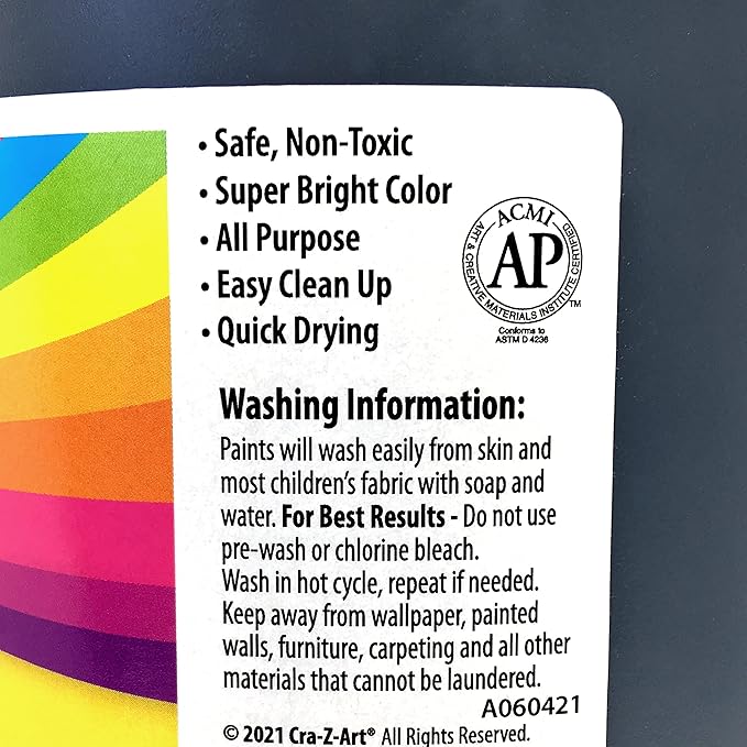 Cra-Z-Art Kids Washable Tempera Poster Paint Non-Toxic Art Supplies - Black - 1 Gallon