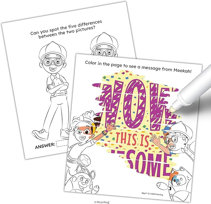 Blippi 10 Page Imagine Ink Coloring Book with Mess Free Marker, Bendon 59090