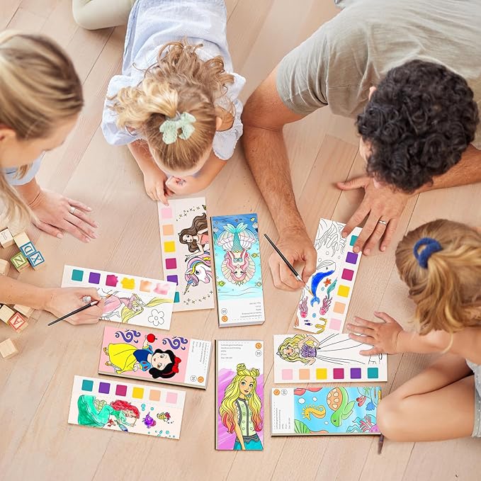 ZHOC Paint with Water Coloring Books for Kids, Pocket Mess Free Watercolor Painting Sets for Kids Ages 3 4 5 6 7 8+, Water Color Paint Set Arts and Crafts Gift for Boys Girls, 3 Pack