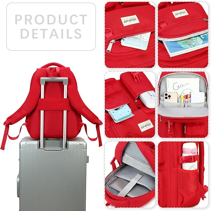 abshoo Large Heavy Duty Backpack For School College Bookbag Casual Multi Pocket Travel Backpacks