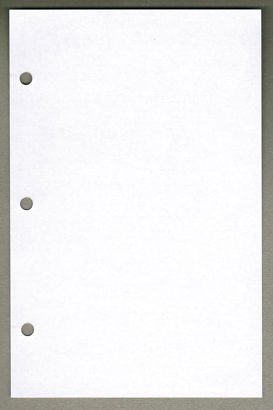 Linco Unruled Filler Paper, 5.5" x 8.5", White, Reinforced, 3-Holes, 20lb, 100 Sheets