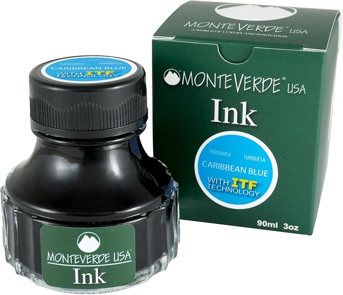 Monteverde USA Ink with ITF Technology, 90 ml Caribbean Blue (G308TQ)