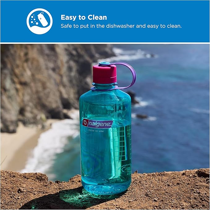 Nalgene 32 oz Narrow Mouth Water Bottle | BPA-Free, Durable & Leak Proof, Lightweight Bottle for Hiking, Gym & Travel, Surfer