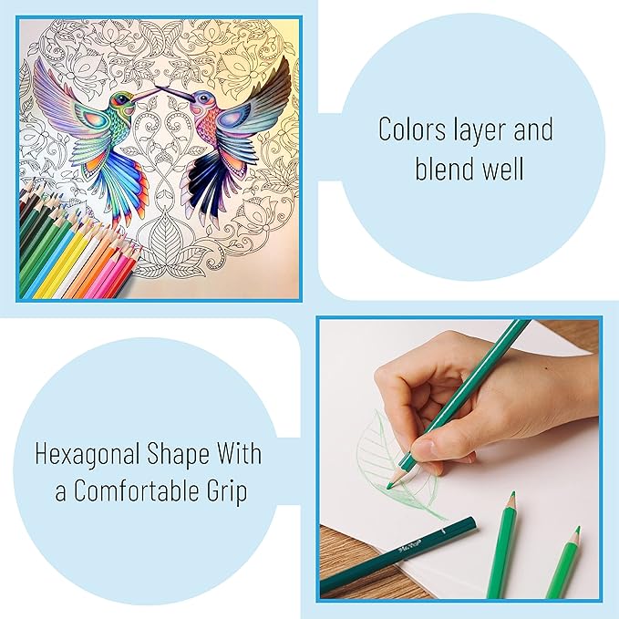 Mr. Pen- Colored Pencils for Adult Coloring Books, 36 Pack, Soft Core Color Pencils for Adult Coloring Book, Drawing, Sketching, Blending & Shading-Art Supplies