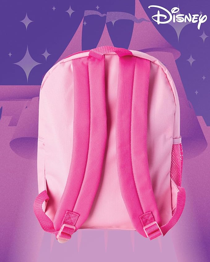 Fast Forward Minnie Mouse Kids Backpack and Lunch Box Set - 14" Girls Backpack with Lunch Box for Preschool and Kindergarten, Minnie Pink