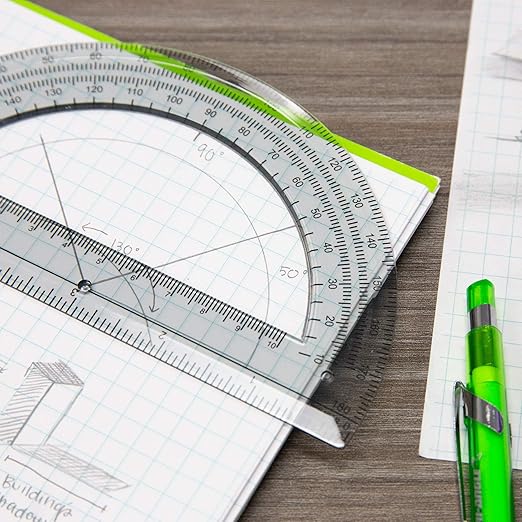 BAZIC Products 4-Piece Geometry Ruler Set, 12" Ruler