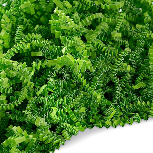 FRILLZ by DECOfill™ Crinkle Cut Paper Shred Filler for Baskets, Gifts, Packing and Protecting your Birthday, Weddings, Anniversary, Easter, and other gifts (2 pound, Lime Green)