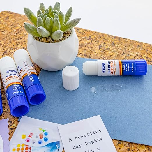 BAZIC Products Premium Glue Stick 8g/0.28 Oz., Multi-Purpose Acid Free, Glue Sticks, for Photos Paper Kids Art Craft at School Home Office, Total 288-Count
