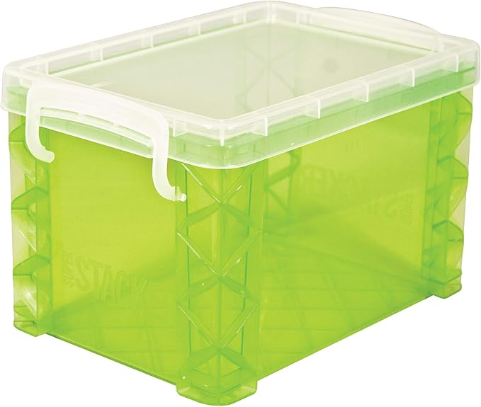 Super Stacker Index Card Box, 4 x 6 Inch Index Cards File Box, Note Holder, Index Card Holder, Flash Card Holder, Perfect for 4x6 Index Cards, Storage Organizer Container, Assorted Colors, 1 Count