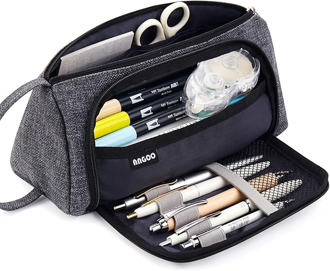 EASTHILL Big Capacity Pencil Case Pouch Pen Case Simple Stationery Bag School College Office Organizer for Teens Girls Adults Student