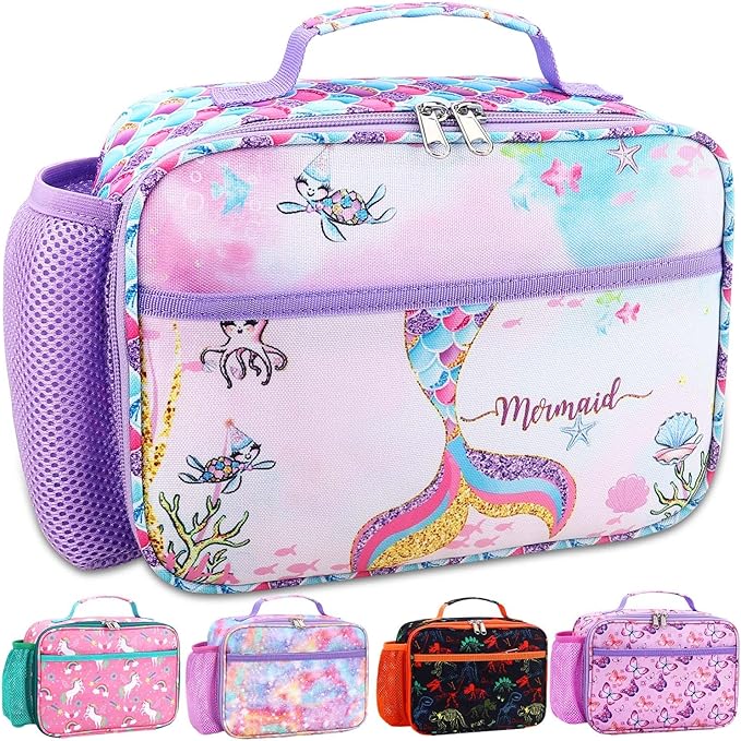 RHCPFOVR Kids Lunch Bag - Insulated Lunch Box for Boys Girls,Washable Lunch Bag and Reusable Toddler Leak-proof Lunchbox for School and Daycare