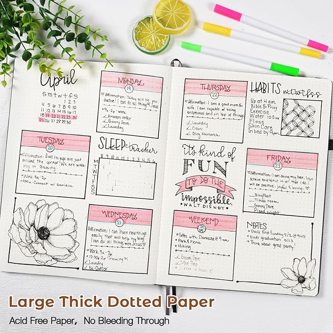 3 Pack Dotted Journal, Hardcover Notebook 8.5 x 11, Dot Grid Notebook Journal for Women, Men, Large Leather Journals for Writing, Bullet, No Bleed Thick Paper, A4 Notebooks for Work, School, Notes