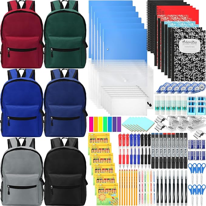 Gilprop 402 Pcs Christmas Gifts Bulk Back to School Supplies, 6 Set Operation Christmas Gift Backpack & Notebooks Pen Folders for 2026 Elementary Middle High Students 4-12 Grades Essential Bundle