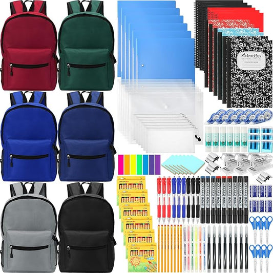 Gilprop 402 Pcs Christmas Gifts Bulk Back to School Supplies, 6 Set Operation Christmas Gift Backpack & Notebooks Pen Folders for 2026 Elementary Middle High Students 4-12 Grades Essential Bundle