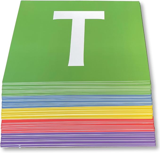 THE BAMBINO TREE Jumbo Alphabet Flash Cards - 11" x 8" Big Thick ABC Flash Cards for Kids Ages 3-6 - XL Size Great for Kindergarten Classrooms
