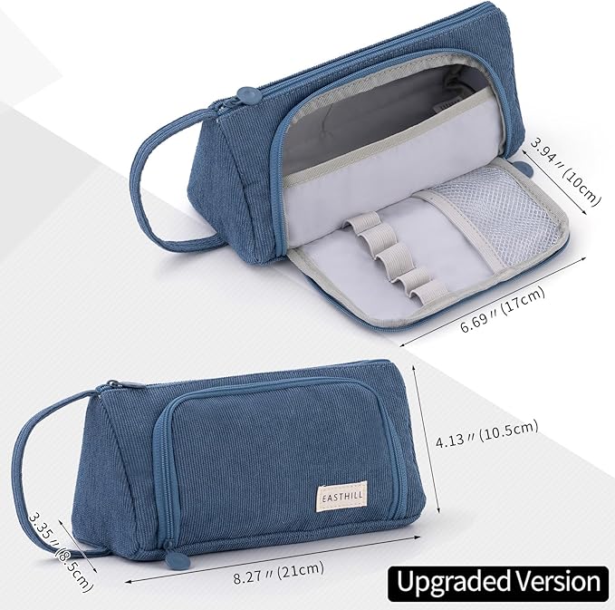 EASTHILL Big Capacity Pencil Case Pouch Pen Case Simple Stationery Bag School College Office Organizer for Teens Girls Adults Student