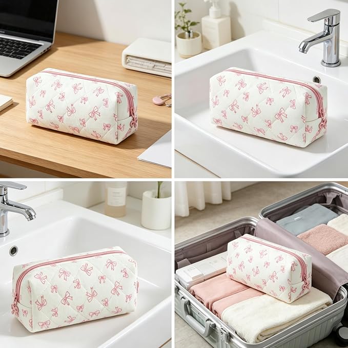 Pencil Case, Pencil Pouch for Women, Pencil Case Small, Pencil Pouch Aesthetic (Cute bow)