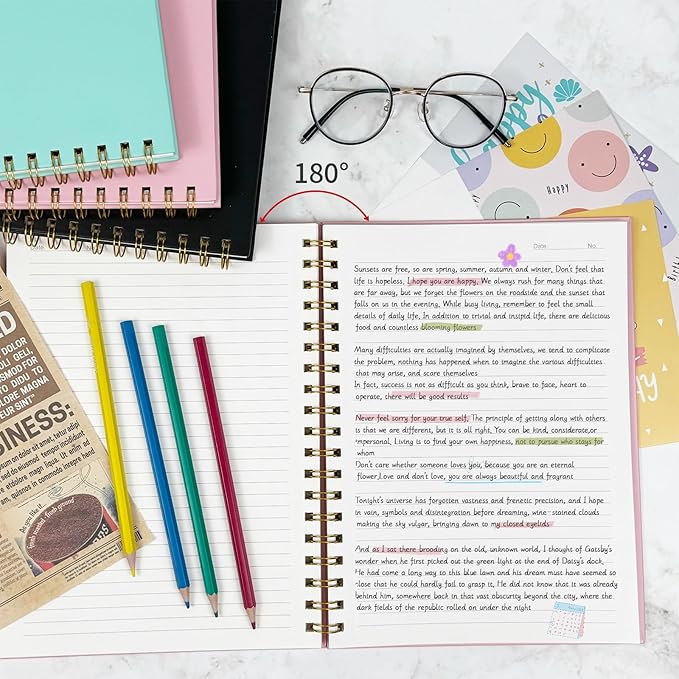 Graph Spiral Notebook 4 Pack Mint B5 Hardcover Grid Journal 100GSM