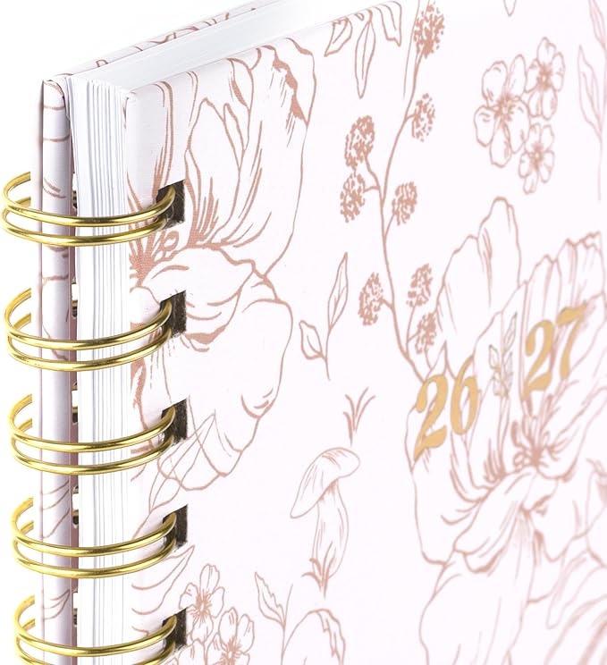 Cambridge Planner 2026-2027 Weekly & Monthly Academic 12-Month July-June, 5-1/2" x 8-1/2", Pen+Pillar, Sketched Floral (PP25-200A)