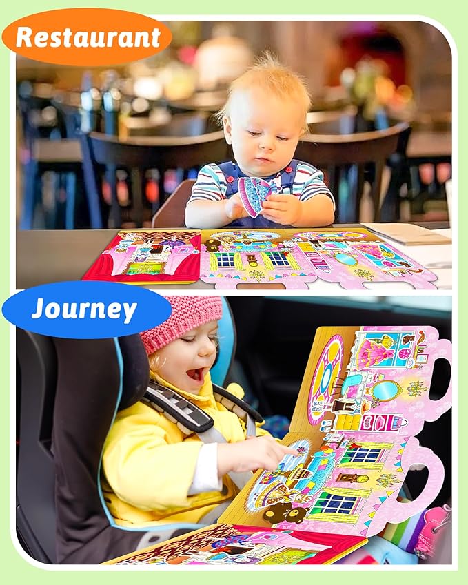 Benresive Reusable Sticker Book for Toddlers, Travel Stickers for Kids, Toddler Crafts Activities Toys, Birthday Gifts for Boys & Girls - Dress Up
