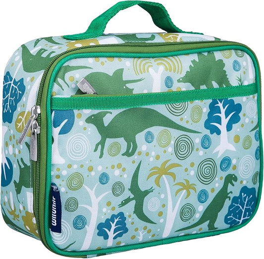 Wildkin Kids Insulated Lunch Box, Keeps Food Hot or Cold, BPA-Free with Mesh Pockets & Easy-Clean Lining – Ideal for School, Travel & Daycare – Dinomite Dinosaur