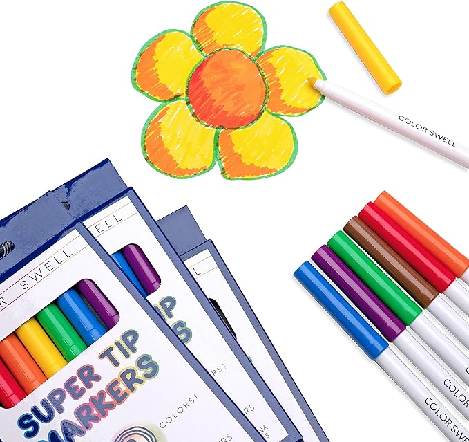 Color Swell Bulk Markers - 20 Packs 8 per Pack (160 Total) - Super Tip Bulk Markers