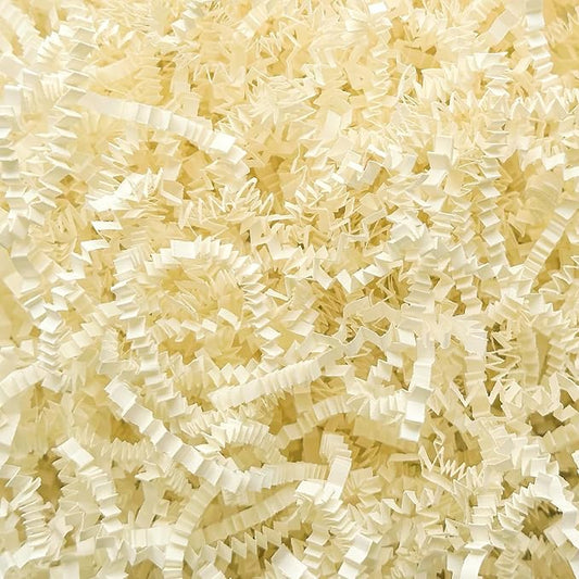 1LB Crinkle Cut Paper Shred Filler for Gift Box Bag and Basket On Holidays(Beige)