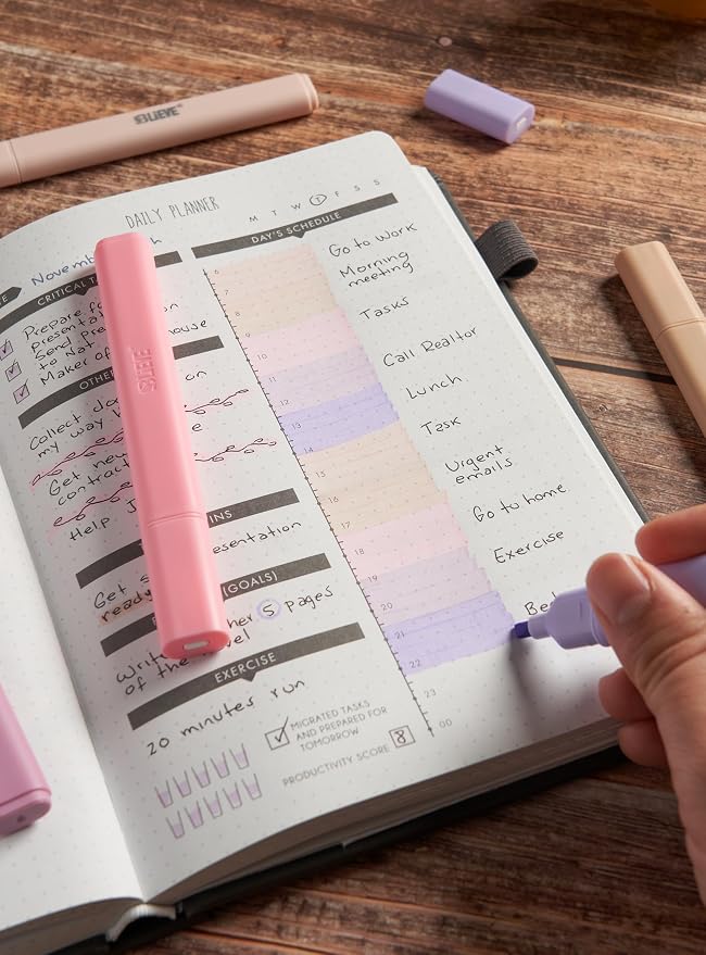 BLIEVE Bible Highlighters No Bleed Through, Chisel Tip, 5 Pack | No Smear, Quick-Dry, Aesthetic Cute Pastel Colors For Bible & Journaling (Morandi Edition)
