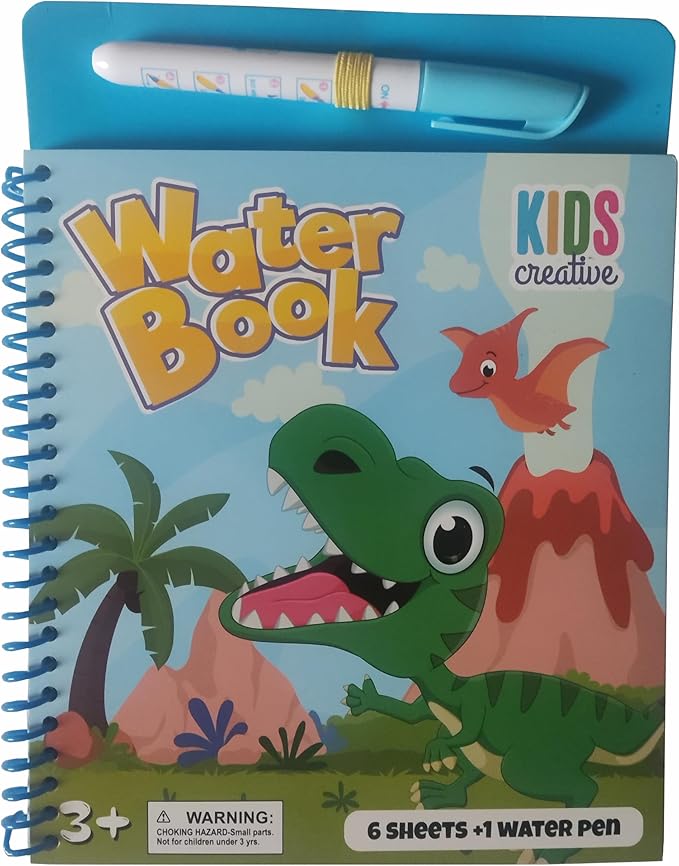 Magic Water Coloring Books for Child - Reusable Mess Free Water Reveal Art Kit with Water Pen, Travel Toys Easter Basket Stuffers for Kids Ages 3-12 Boys Girls Party Favors