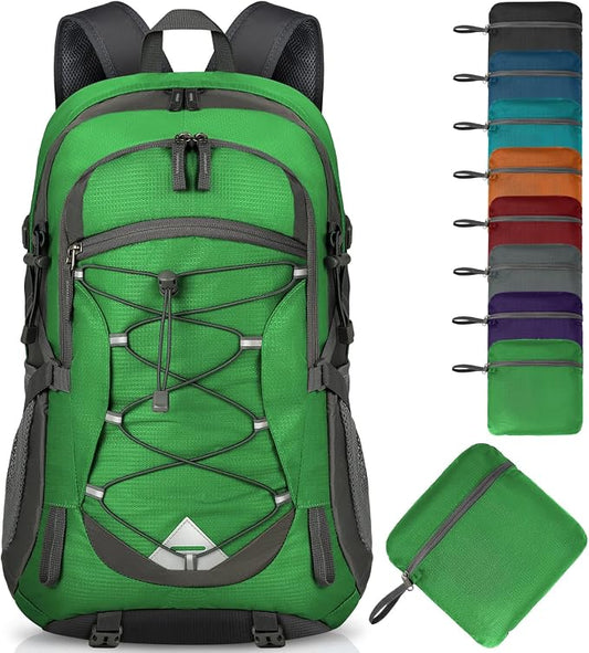 IGOLUMON Hiking Backpack 40L Packable Lightweight Camping Daypack Men Women | Multi-compartment storage Water-resistant Foldable Nylon Material Hiking Day pack for Camping Cycling Outdoor