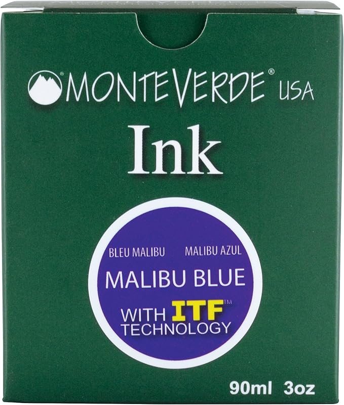 Monteverde USA Ink with ITF Technology, 90 ml Malibu Blue (G308BU)