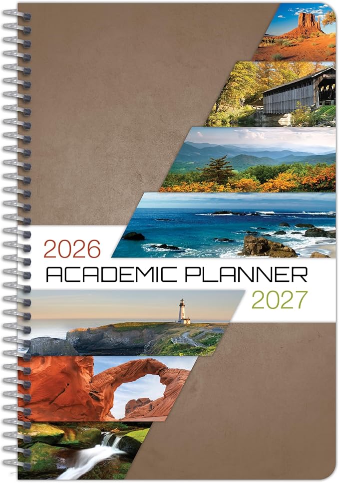 School Datebooks Student Planner for Teens 2026-2027 Academic Year, 5.5" by 8.5", dated format for busy schedules and routines, with Campus Cover