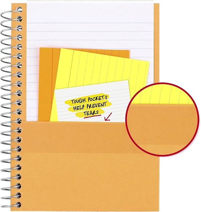 Five Star Spiral Notebook, 1 Subject, College Ruled Paper, 4-3/8" x 7", Personal Size, 80 Sheets, Fights Ink Bleed, Water Resistant Cover, Gray (450048AA3-ECM)