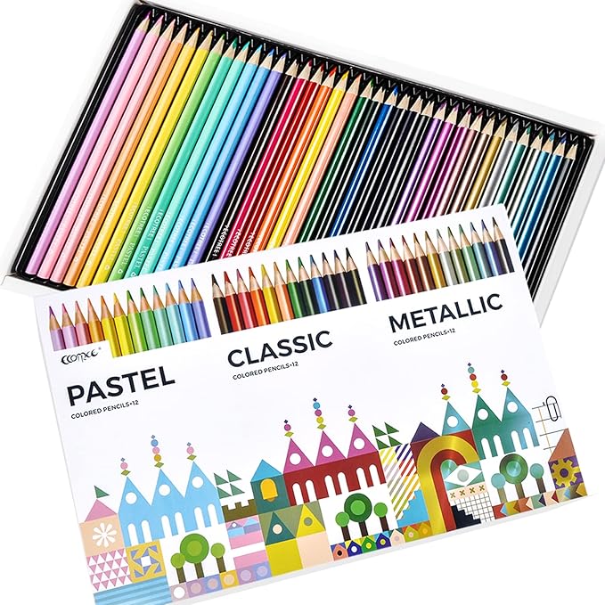 ECOTREE Colored Pencils, Drawing Pencils Colored Pencil for Adult Coloring Art Supplies for Coloring, Drawing, Shading, Back to School Supplies, 36 Count