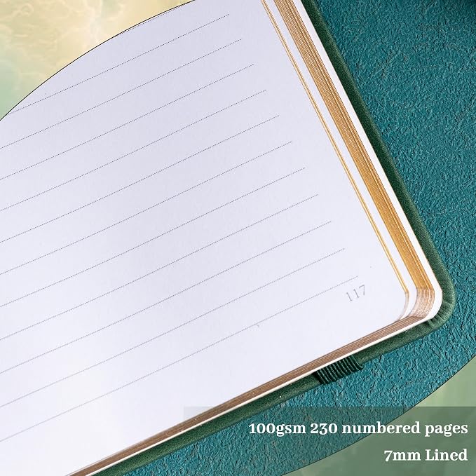 TIEFOSSI B5 Lined Journal, College Ruled Notebook for Women Men