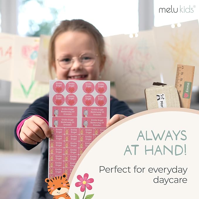 Personalized Daycare Name Labels for Kids [210pcs, Cozy Farm] - Waterproof Name Stickers for School, Baby Bottles & Clothing - Custom Name Stickers - Washable Stick On Labels (Various Sizes)
