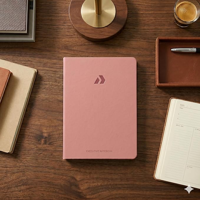 Nextnoid Hardcover Lined Journal for Women - 120 GSM Thick Paper A5 Journal 160 Pages - Perfect Writing Journal for Journaling and Note-Taking (Pink,Ruled)