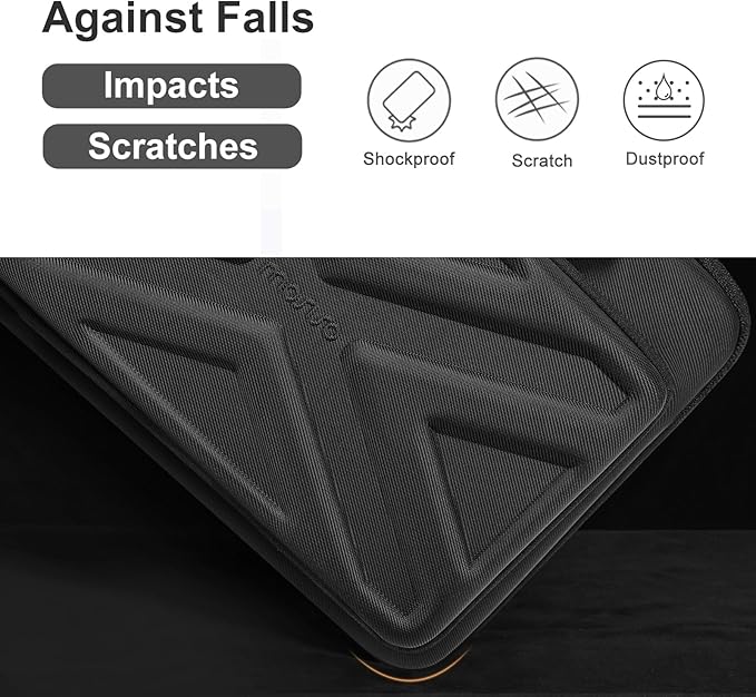 MOSISO Laptop Bag for Men,15-16 inch Computer Bag Compatible with MacBook Air 15 inch/Pro 16 inch, HP, Dell, Lenovo, Asus, Acer, Hard Shell Laptop Case with Front Pocket&Shoulder Strap, Black