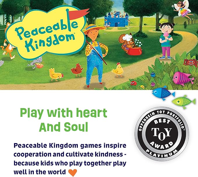 Peaceable Kingdom Fish Stix Award-Winning Strategy Board Game for Kids Ages 6+ Color & Pattern Matching Family Game Night Cooperative Game 2-4 Players Educational Gift for Boys & Girls