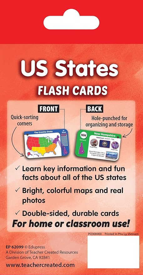 Teacher Created Resources US States Flash Cards (EP62099)